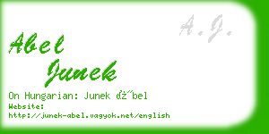 abel junek business card